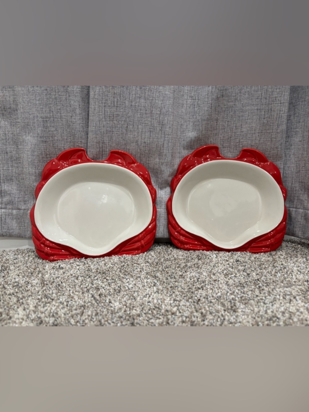 Vintage Hall Pottery Red Crab Bakeware Serving Plate Made in USA Coastal Decor